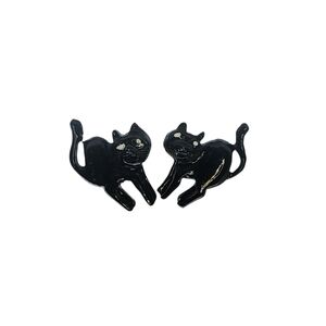 Black Cat Earrings Jewelry Kitty Cats